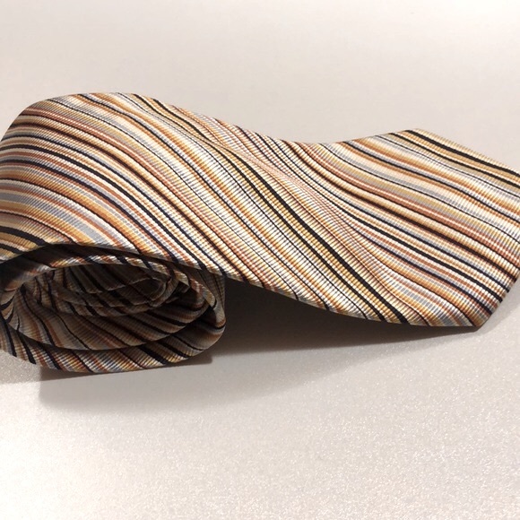COUNTESS MARA TIE- Multi Copper/ Stripes - Picture 1 of 7